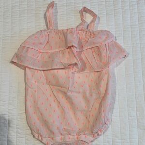 Janie and Jack Pink Ruffle Bodysuit